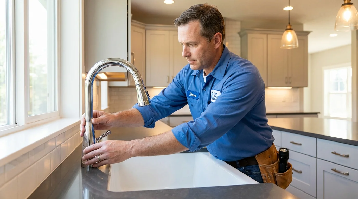 Kitchen faucet installation by Johns Plumbing LLC in New Lenox